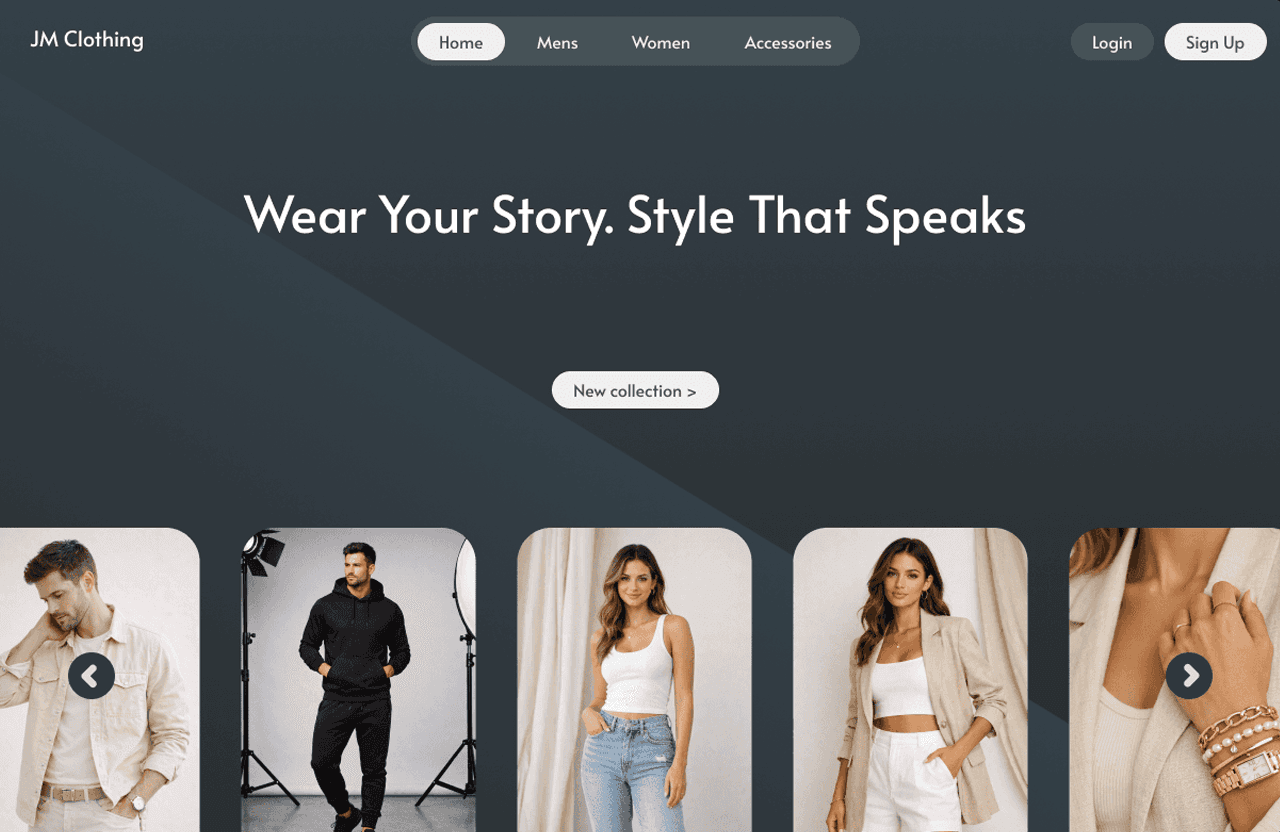 React eCommerce Practice Project project preview